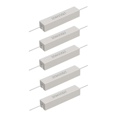 Cement Resistor, 5PCS 20W 8 Ohm 5% Axial Lead Wire Resistor White Wound Fixed Ceramic Resistors Wirewound Power Resistors Flame Heat Moisture Resistance Precharge Horizontal Resistors in Saudi Arabia