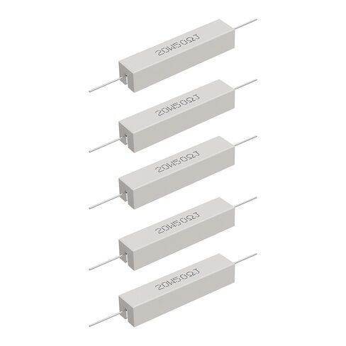 Cement Resistor, 5PCS 20W 8 Ohm 5% Axial Lead Wire Resistor White Wound Fixed Ceramic Resistors Wirewound Power Resistors Flame Heat Moisture Resistance Precharge Horizontal Resistors in Saudi Arabia
