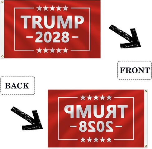 علم Trum-p 2028 President MAGA مع حلقات نحاسية لافتة خارجية مقاس 3 × 5 أقدام in Saudi Arabia