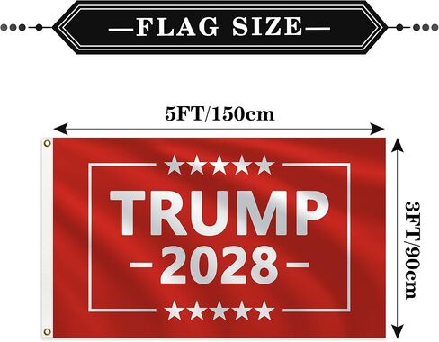 علم Trum-p 2028 President MAGA مع حلقات نحاسية لافتة خارجية مقاس 3 × 5 أقدام in Saudi Arabia