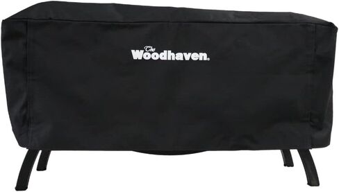 Woodhaven 8 أقدام مقاوم للماء الغطاء الكامل - يغطي 1/2 سلك Woodhaven رف الحطب في الهواء الطلق - معزز مع الأشرطة الأمامية المفتوحة - يحافظ على سجلات جافة (أسود) in Saudi Arabia