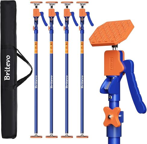 4PK Adjustable Telescopic Support Pole, 54-115 inch Cabinet Jack, Heavy Duty 3rd Hand Support System, 154lbs Load-Bearing for Drywall Lift, Dust Barrier, Cargo Bar in Saudi Arabia