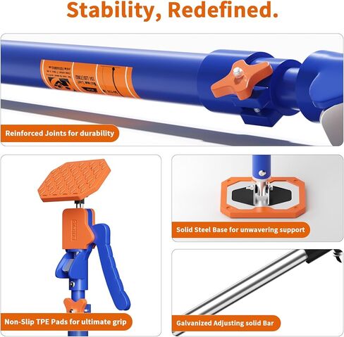 4PK Adjustable Telescopic Support Pole, 54-115 inch Cabinet Jack, Heavy Duty 3rd Hand Support System, 154lbs Load-Bearing for Drywall Lift, Dust Barrier, Cargo Bar in Saudi Arabia