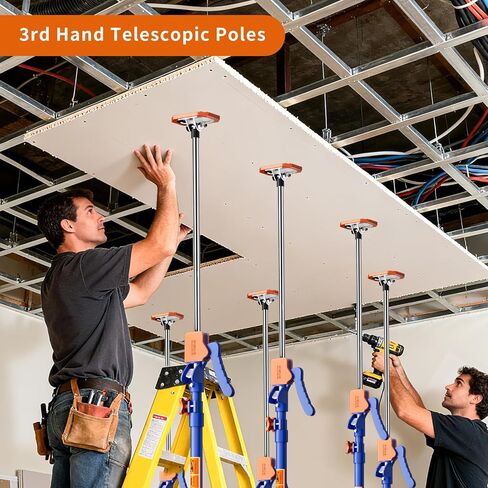4PK Adjustable Telescopic Support Pole, 54-115 inch Cabinet Jack, Heavy Duty 3rd Hand Support System, 154lbs Load-Bearing for Drywall Lift, Dust Barrier, Cargo Bar in Saudi Arabia