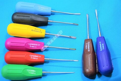 NEW PREMIUM GERMAN STAINLESS Dental Elevator Tooth Extraction Tools 8 Pcs, Straight Curved & Angled in Kuwait