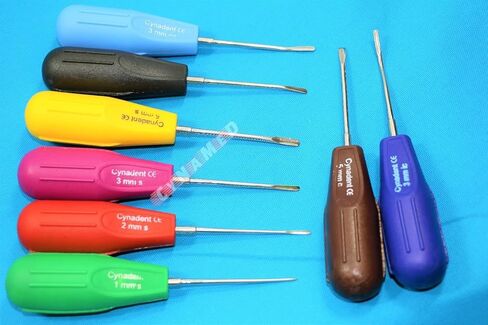 NEW PREMIUM GERMAN STAINLESS Dental Elevator Tooth Extraction Tools 8 Pcs, Straight Curved & Angled in Kuwait