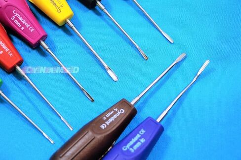 NEW PREMIUM GERMAN STAINLESS Dental Elevator Tooth Extraction Tools 8 Pcs, Straight Curved & Angled in Kuwait