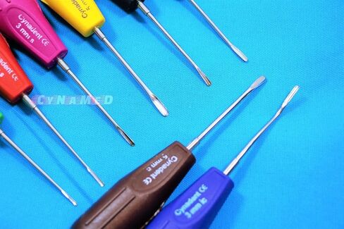 NEW PREMIUM GERMAN STAINLESS Dental Elevator Tooth Extraction Tools 8 Pcs, Straight Curved & Angled in Kuwait