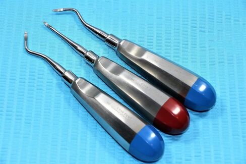 Premium German Set of 3 Dental HEIDBRINK Root TIP Pick Elevators Right Left Straight Instruments Set of 3 Each in Kuwait