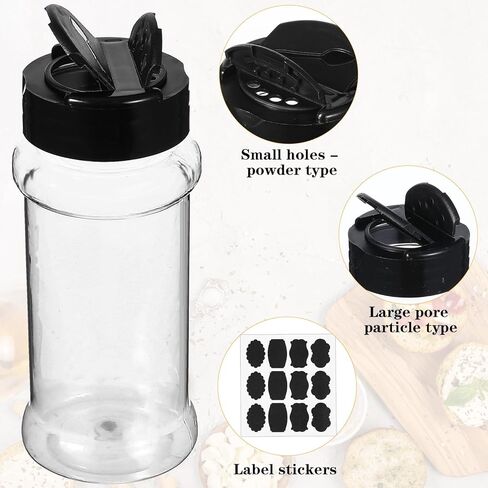 36Pcs Plastic Spice Jars with Shaker Lids, 3.4oz/100ml Clear Spice Bottles, Seasoning Containers, Seasoning Jars, Empty Shaker for Spice, Powders, Peppers, Salt for Rack, Drawer, Cabinet in Saudi Arabia