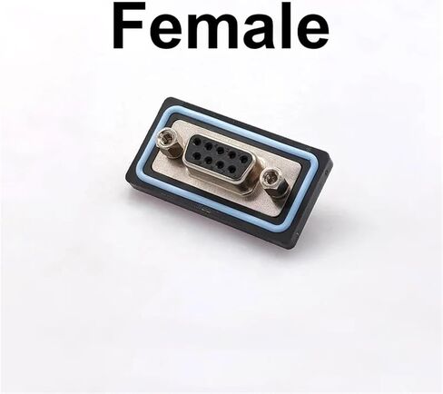 DB9 Connector IP68 RS232 485 D-SUB 9 Pin Solder D-Type Brass Plating 3U 1Pcs(Female) in Saudi Arabia