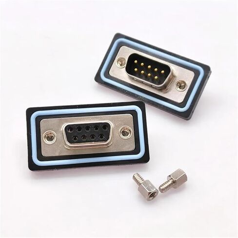 DB9 Connector IP68 RS232 485 D-SUB 9 Pin Solder D-Type Brass Plating 3U 1Pcs(Female) in Saudi Arabia