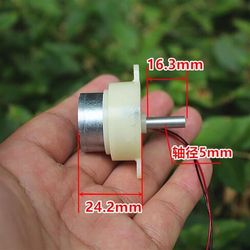 DC 6V 5RPM Slow Speed Mini 300 Turbo Worm Gear Motor DC 3V-9V Micro Gearbox Electric Gear Reducer Motor Threaded Shaft 1Pcs in Saudi Arabia