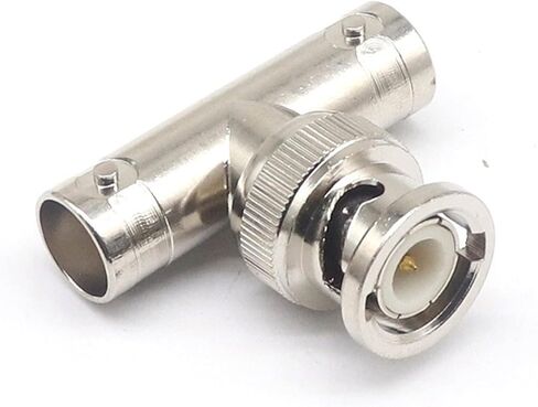 RF Connector 50 Ohm Pure Copper B N C-K J K Three-Way Head BNC-JKK Adapter B N C One Male and Two Female 1Pcs in Saudi Arabia