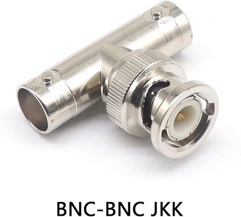 RF Connector 50 Ohm Pure Copper B N C-K J K Three-Way Head BNC-JKK Adapter B N C One Male and Two Female 1Pcs in Saudi Arabia