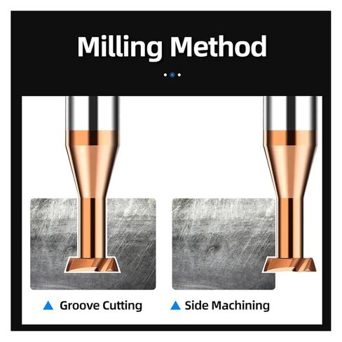 T-Slot Milling Cutters 1pc Carbide T Slot Milling Cutter CNC Tools for Metal Aluminium Steel Machining Tungsten T-Groove End Mills 3 4 5 6 7 8 9 10mm(H2.0,Coated,D10x60L) in Saudi Arabia