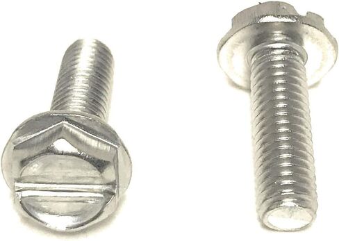 10-32X5/8 براغي رأس غسالة سداسية مشقوقة 18-8 من الفولاذ المقاوم للصدأ (50 قطعة) in Kuwait