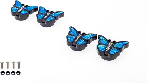 FD&D Multiple Use Shining Screw Cap, Blue Butterfly Pattern with M6 Machine Screw in Kuwait