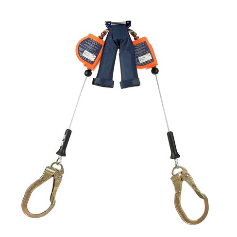 3M DBI-SALA Nano-Lok edge Twin-Leg Quick Connect للحماية من السقوط ذاتي السحب Lifeline SRL - بناء الكابل 3500227، برتقالي، 8 أقدام (2.4 م)، 1 EA in Saudi Arabia