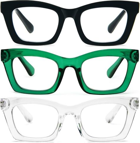 Hubeye Oprah Style Reading Glasses for Women Men Blue Light Blocking Computer Square Readers with Spring Hinge in Saudi Arabia