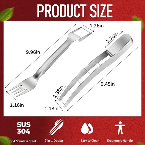 LemonRoad 2 Pcs Watermelon Cutter Slicer Set, 2-in-1 Stainless Steel Fruit Cutter with Fork & Watermelon Cutters Tool for Easy Cubes, Quickly Melon Slicer Tool Set for Home Party Camping Kitchen in Saudi Arabia