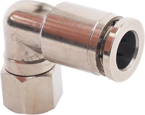 Elbow Pneumatic Pipe Internal Thread Joint Straight Two-way PLF Inner Wire Copper All Right Angle Quick 1Pcs(PLF12-03) in Kuwait