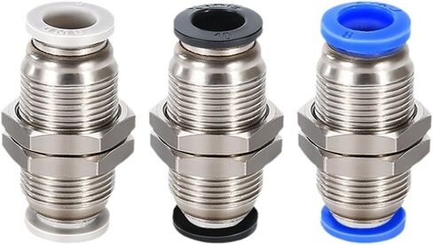 Pneumatic Pm-4 Quick Plugs Pm-6 Fast Pm-8 Tracheal Joint Pm-10 Partition Straight Through Plate Pm-12 1Pcs(Black PM-8) in Kuwait