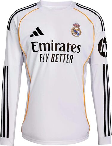 adidas Real Madrid Long Sleeve Home Jersey 25/26 (White) in Saudi Arabia