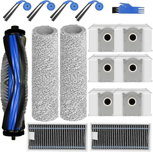 WD161 Roller and Filters استبدال لفراش تنظيف Shark Hydrovac WD160 WD161 WD260 WD261 WD265 AW261 ، قارن مع الجزء WDFF1 و XSKBRSHRLKT200 ، 2 فرش ، 2 رغوة ، 2 من الخزانات الخارجية. in Kuwait