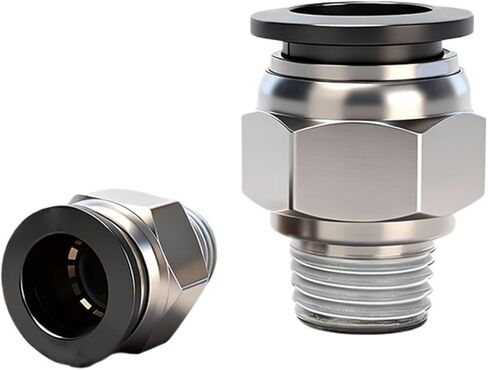 Black Copper Pneumatic Quick Connector Hose PC8-02 Straight-Through Quick-Plugs 1Pcs(Pc16-06(black)) in Saudi Arabia