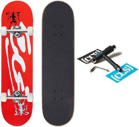 [CCS] Ink Blot Logo Skateboard Complete - Red - 8.50" in Saudi Arabia