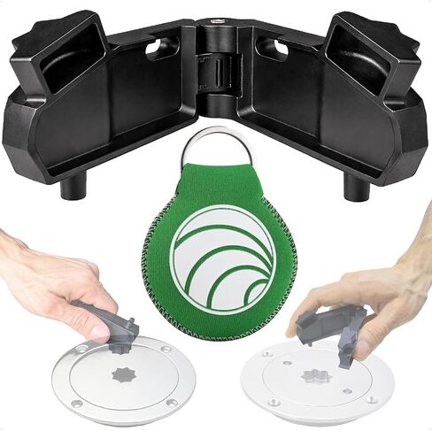 Five Oceans Adjustable Universal Deck Plate and Deck Fill Key – Marine Deck Fill Tool, 8-Point Winch Socket, Dual-Hole Fit, Adjustable to 4-5/16" (110 mm), Heavy-Duty Nylon in Saudi Arabia