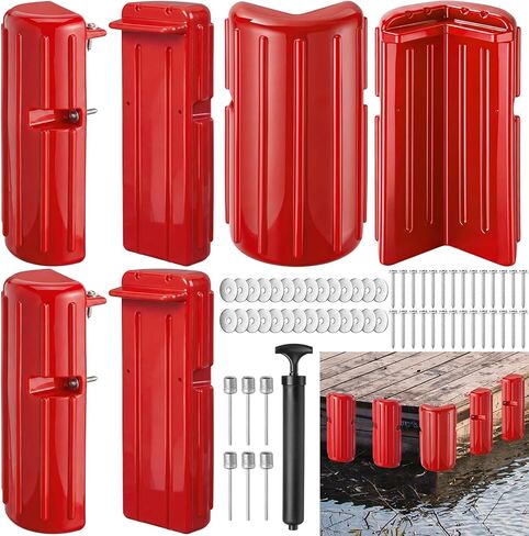 Timtin Dock Corner Bumper Fender Inflatable Boat Dock Bumpers for Vertical and Corner Protection Soft Uv-Resistant PVC Includes Stainless Steel Mounting Hardware 15.2 x 6 x 4.5 Inch in Saudi Arabia