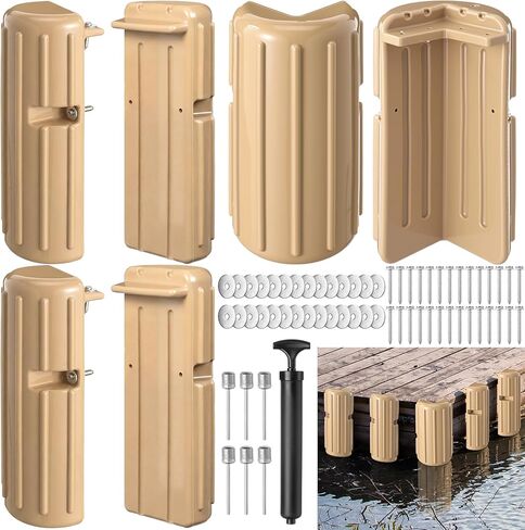 Timtin Dock Corner Bumper Fender Inflatable Boat Dock Bumpers for Vertical and Corner Protection Soft Uv-Resistant PVC Includes Stainless Steel Mounting Hardware 15.2 x 6 x 4.5 Inch in Saudi Arabia