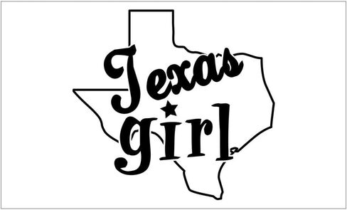 Texas Girl Decal Vinyl Bumper Sticker 5" in Saudi Arabia