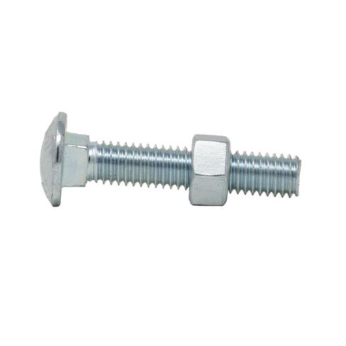 3/8"-16 x 4-1/2" (50 Pack) Zinc Carriage Bolt Kit Grade 307A, Includes 3/8"-16 Hex Nuts (50 pcs), Zinc Plated for Exterior Use by Fastener Depot, LLC in Saudi Arabia