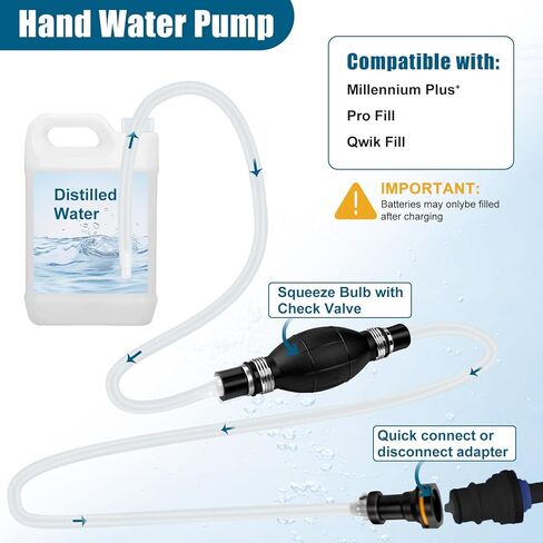 Golf Cart Water Filler Compatible with Flow Rite Pro Fill & Trojan HydroLink Watering Systems | Manual Water Supply Pump for RV, Golf Cart Batteries in Saudi Arabia