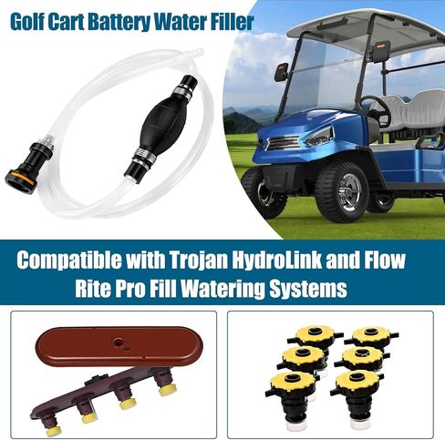 Golf Cart Water Filler Compatible with Flow Rite Pro Fill & Trojan HydroLink Watering Systems | Manual Water Supply Pump for RV, Golf Cart Batteries in Saudi Arabia