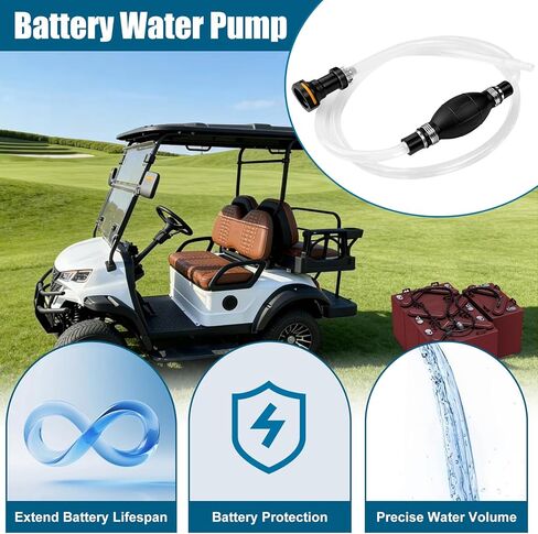 Golf Cart Water Filler Compatible with Flow Rite Pro Fill & Trojan HydroLink Watering Systems | Manual Water Supply Pump for RV, Golf Cart Batteries in Saudi Arabia