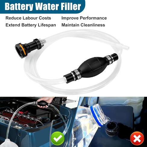 Golf Cart Water Filler Compatible with Flow Rite Pro Fill & Trojan HydroLink Watering Systems | Manual Water Supply Pump for RV, Golf Cart Batteries in Saudi Arabia