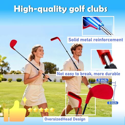 Ultimate 6 Holes Backyard Outdoor Golf Games with 2 Adjustable Clubs, Lawn Golf Game for Adults to Practice, Idea for Family Camping/Party/Beach in Saudi Arabia