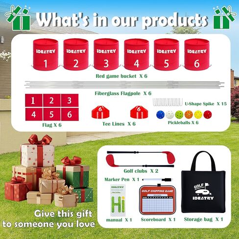 Ultimate 6 Holes Backyard Outdoor Golf Games with 2 Adjustable Clubs, Lawn Golf Game for Adults to Practice, Idea for Family Camping/Party/Beach in Saudi Arabia