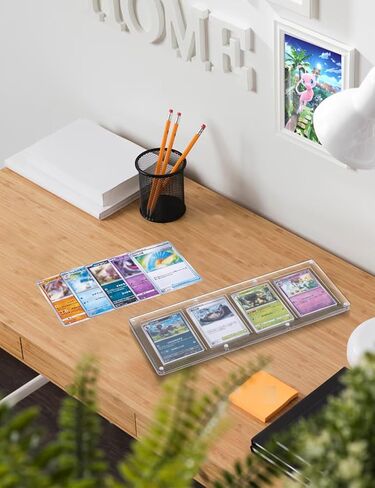 Wigearss 4 Slots 35-75PT Universal Magnetic Acrylic Game Card Case, Baseball Card Holder, Hard Acrylic Card Cases, Card Protector, Fit for Standard Card in Kuwait