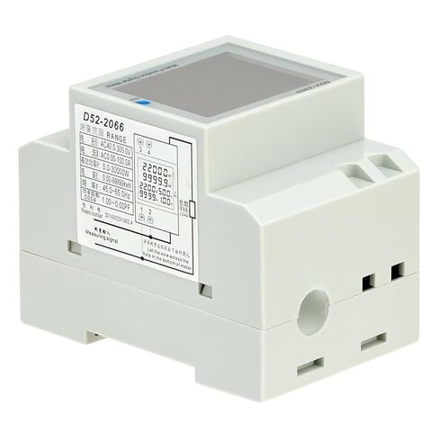 QWORK Digital DIN Rail AC Power Meter 40-300V 100A 6-in-1 Monitor – HD Color LCD Display for Energy Voltage Current & Wattage – Ideal for Home Distribution Box Solar Inverter & RV in Saudi Arabia