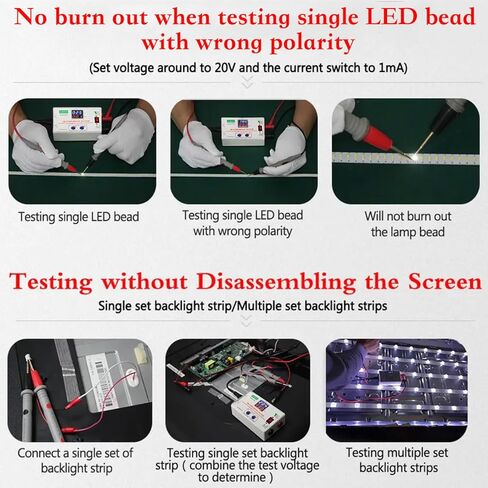 Constant Current Board ＆ TV Backlight Strip ＆ LED Lamp Bead Multi Tester, No Screen Disassembly, Test Tool for All LED Lights Repair, Professional TV Maintenance Testing Kit, Output 0-330V (0-150mA) in Saudi Arabia