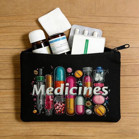 Medicine Organizer Bag Portable Pill Storage Pouch Travel Prescription Case Waterproof Medication Management Kit for Daily Home Hospital Essentials in Saudi Arabia