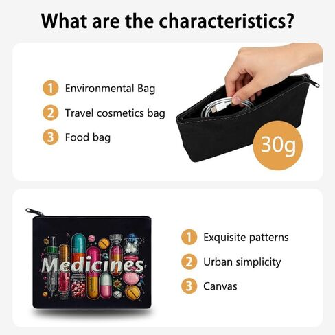 Medicine Organizer Bag Portable Pill Storage Pouch Travel Prescription Case Waterproof Medication Management Kit for Daily Home Hospital Essentials in Saudi Arabia