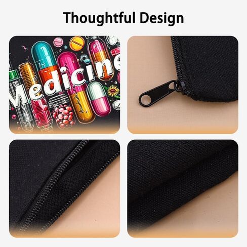 Medicine Organizer Bag Portable Pill Storage Pouch Travel Prescription Case Waterproof Medication Management Kit for Daily Home Hospital Essentials in Saudi Arabia