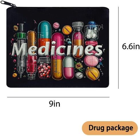 Medicine Organizer Bag Portable Pill Storage Pouch Travel Prescription Case Waterproof Medication Management Kit for Daily Home Hospital Essentials in Saudi Arabia