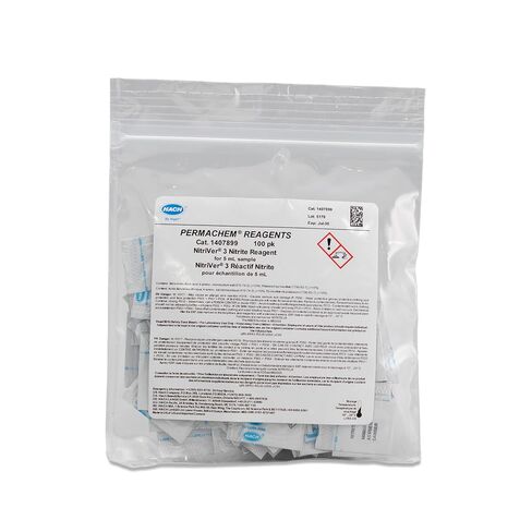 وسائد مسحوق كاشف النتريت من Hach NitriVer® 3، 5 مل، (عبوة من 100)، 1407899 in Kuwait